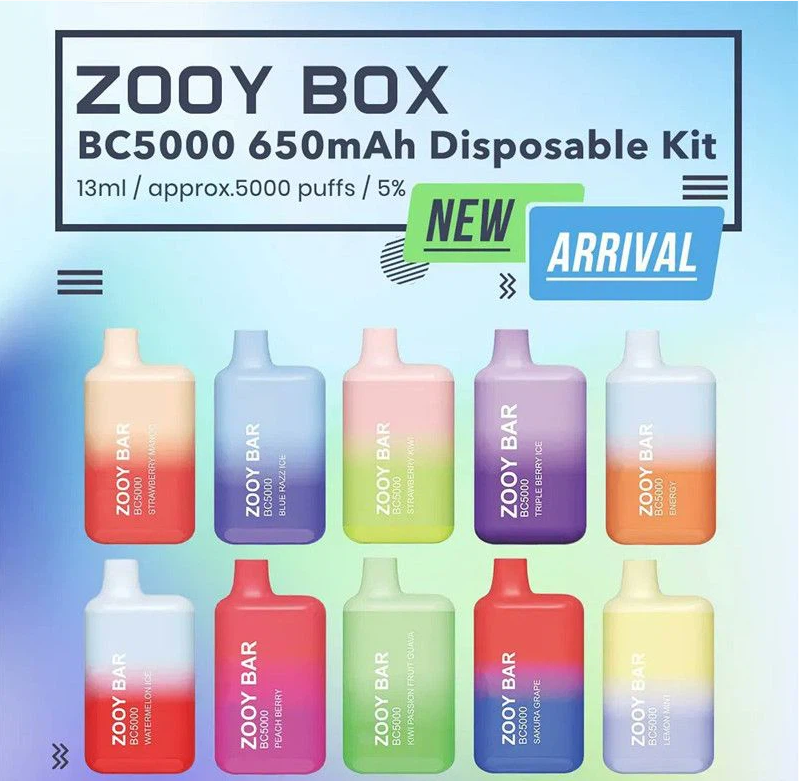 ZOOY BAR vape The taste of this electronic cigarette is excellent. It offers a variety of flavors such as mint, fruit, dessert, etc., to meet the taste needs of different people