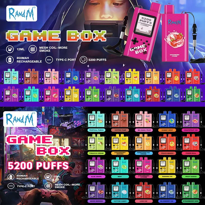 Randm 5200 Game Box Vapes 